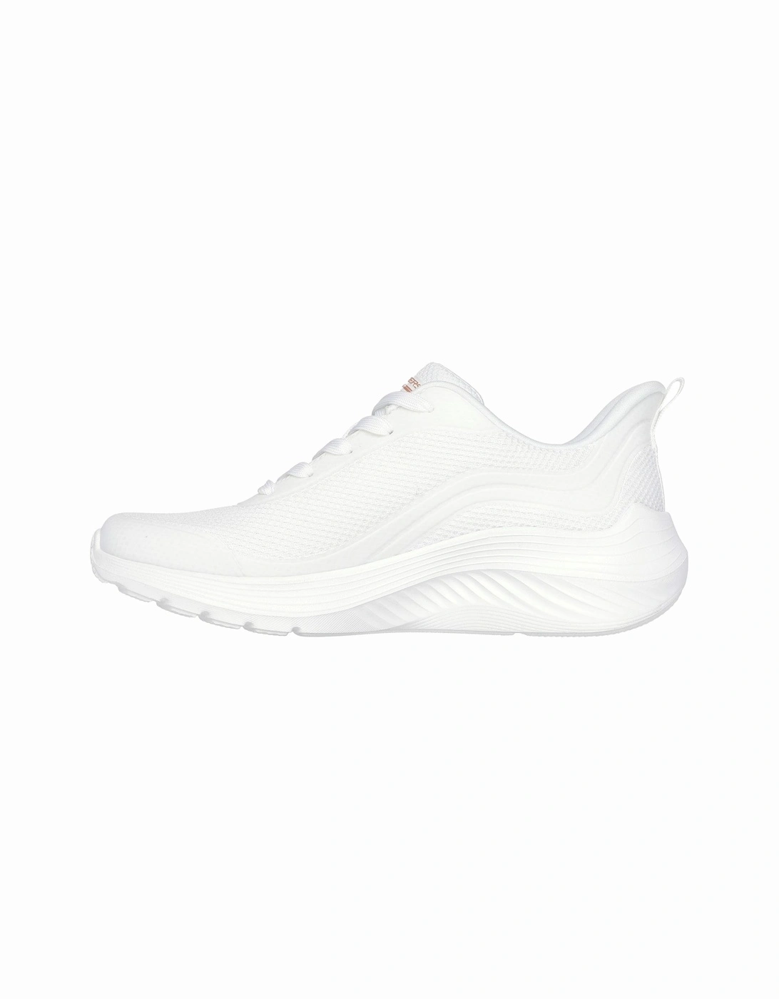 Womens Bobs Squad Waves Still Wading 117483-WHT White Lace Up Shoe