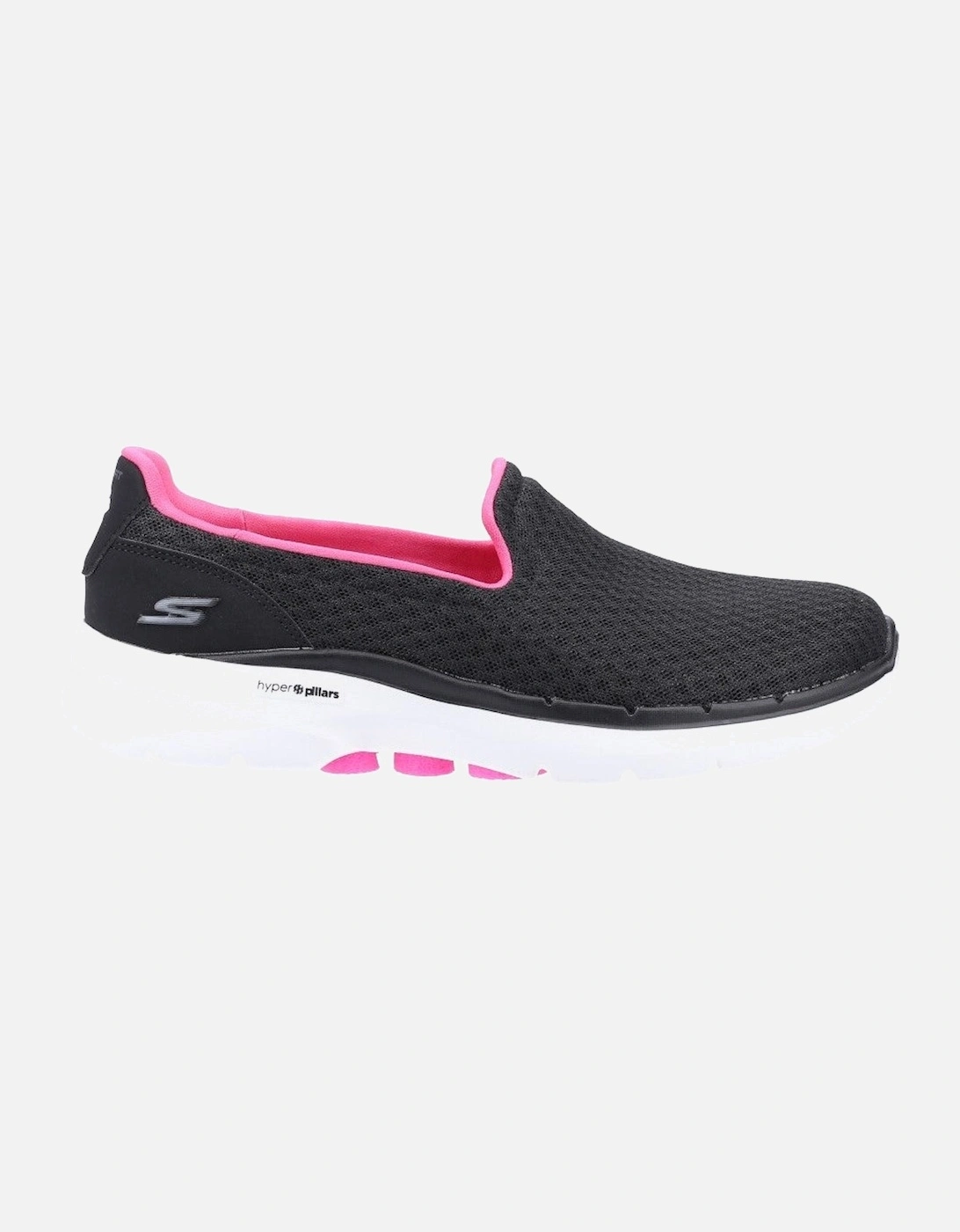 Skechers Womens Go Walk 6 124508-BKHP Black/Hot Pink Slip On Shoe