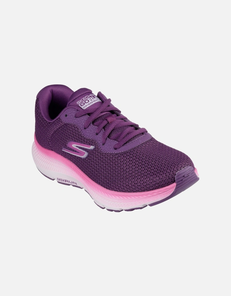 Womens Go Run Consistent 2.0 Fast Pace 128621-PLUM Plum Lace Up Shoe