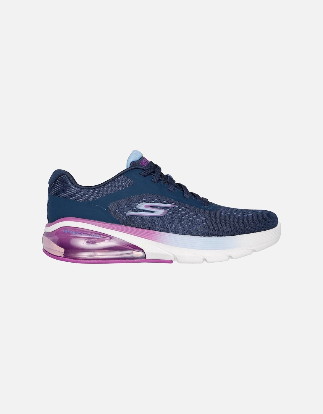 Skechers Womens Go Walk Air 3.0 124375-NVPR Navy/Purple Bungee Shoe