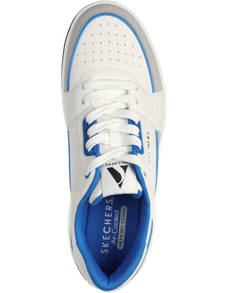 Mens Uno Court Low-Post 183140-WBL White/Blue Lace Up Shoe