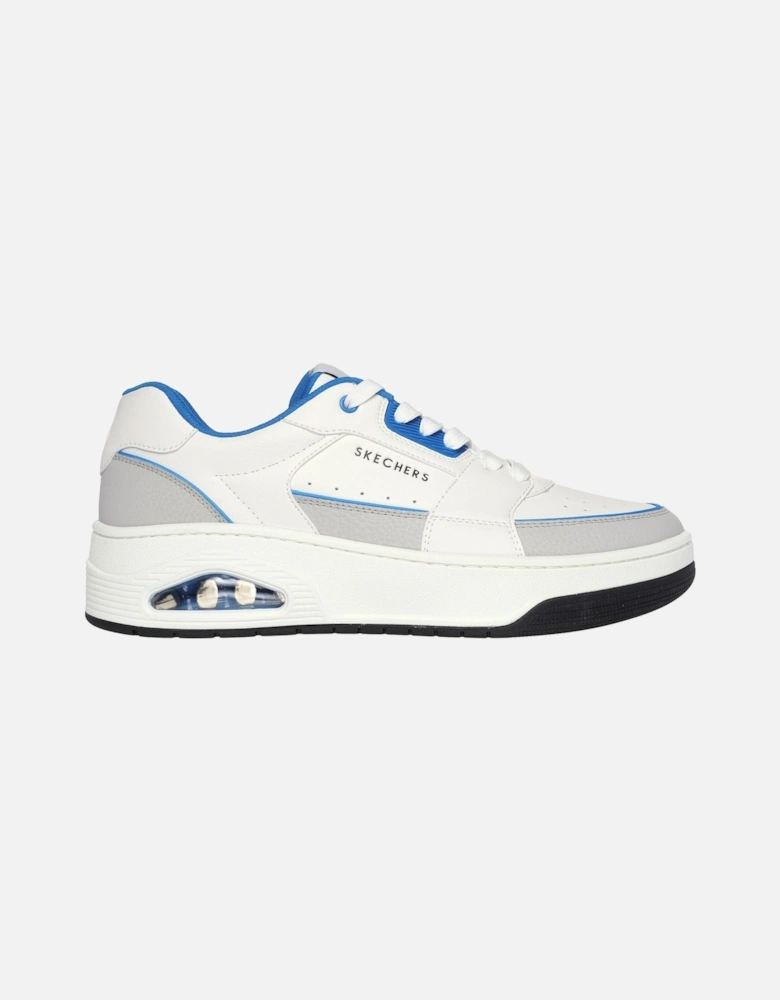 Mens Uno Court Low-Post 183140-WBL White/Blue Lace Up Shoe