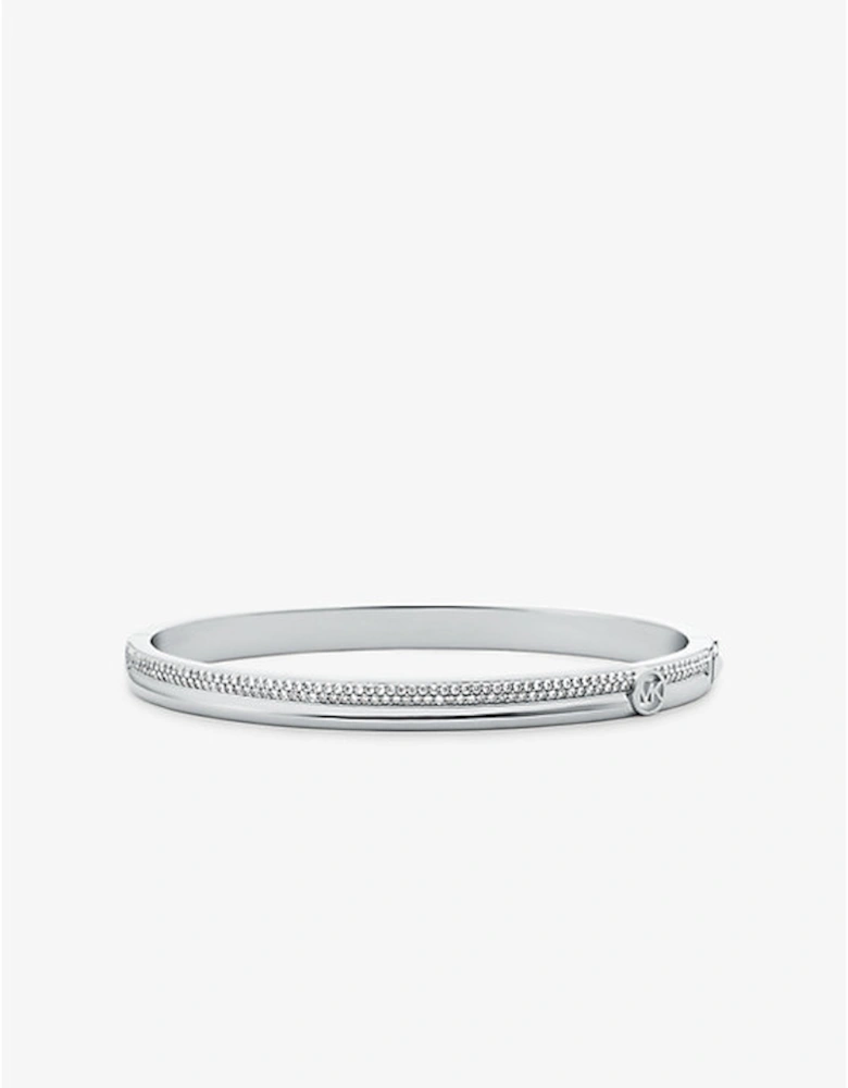 Precious Metal-Plated Brass Pavé Bangle