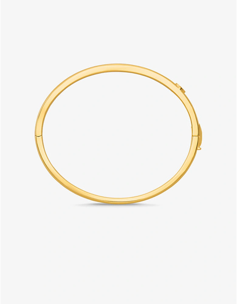 Precious Metal-Plated Brass Pavé Bangle