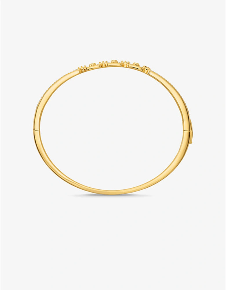 Astor Link Small Precious Metal-Plated Sterling Silver Pavé Bangle