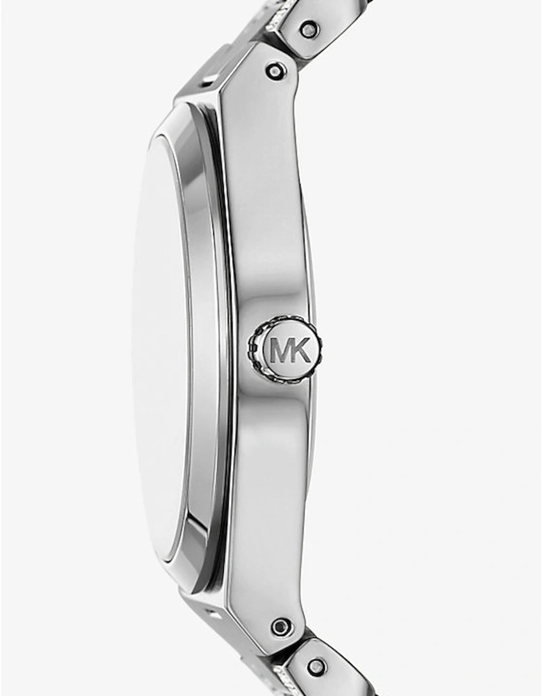 Lennox Pavé Silver-Tone Curb-Link Watch