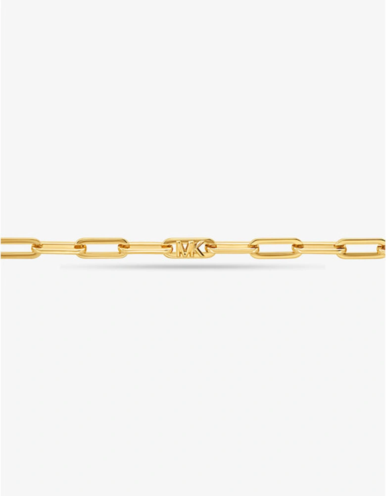 Precious Metal-Plated Sterling Silver Chain-Link Bracelet