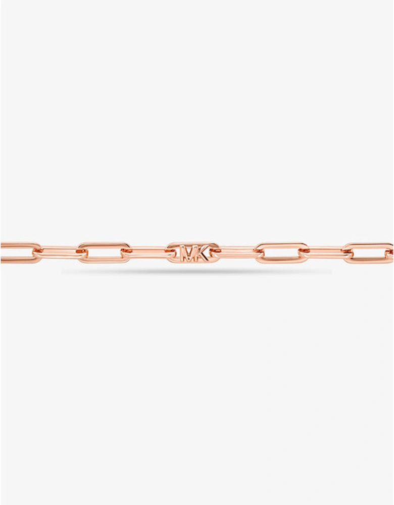 Precious Metal-Plated Sterling Silver Chain-Link Bracelet