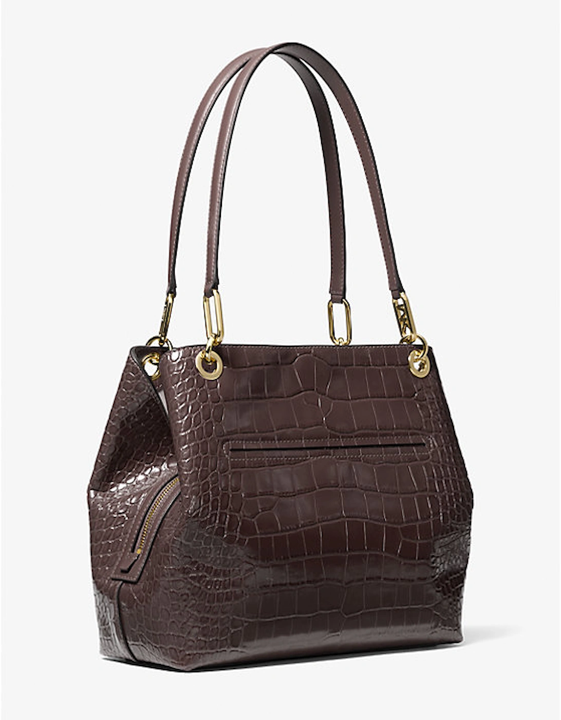 Kensington Large Crocodile Embossed Leather Tote Bag