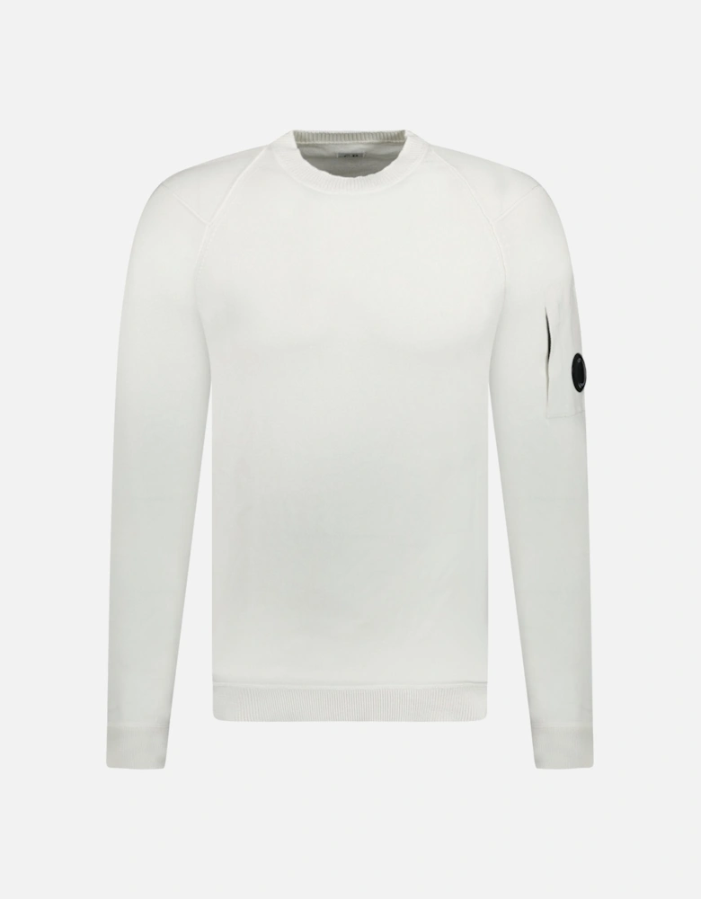 Sea Island Knitted Lens Sweatshirt White