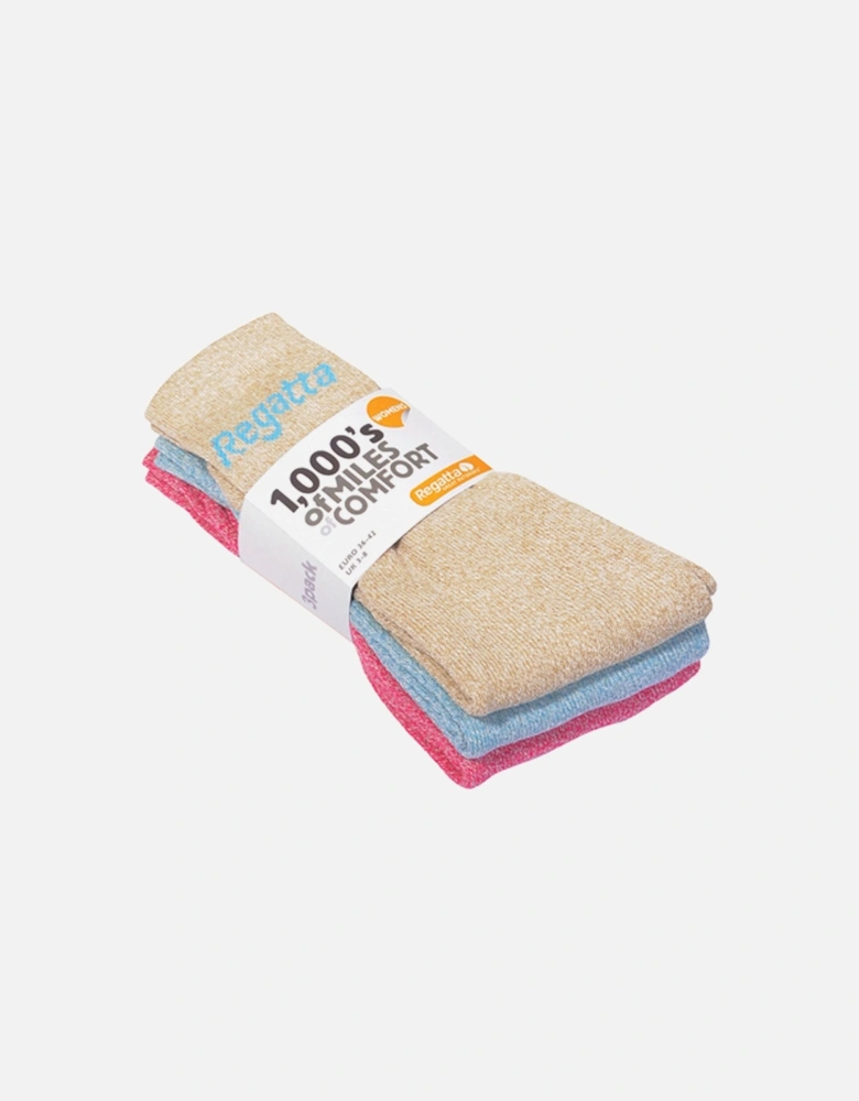 Great Outdoors Womens/Ladies Marl Effect Socks (3 Pack)
