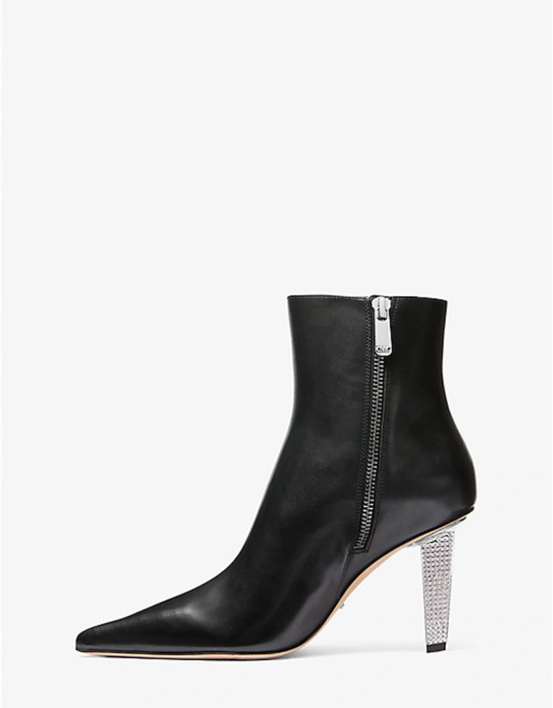 Halle Embellished Leather Ankle Boot