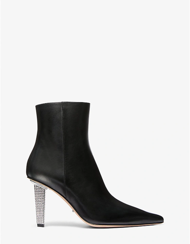 Halle Embellished Leather Ankle Boot