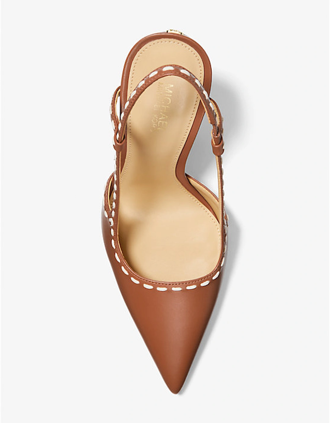 Alora Hand-Stitched Leather Slingback Pump