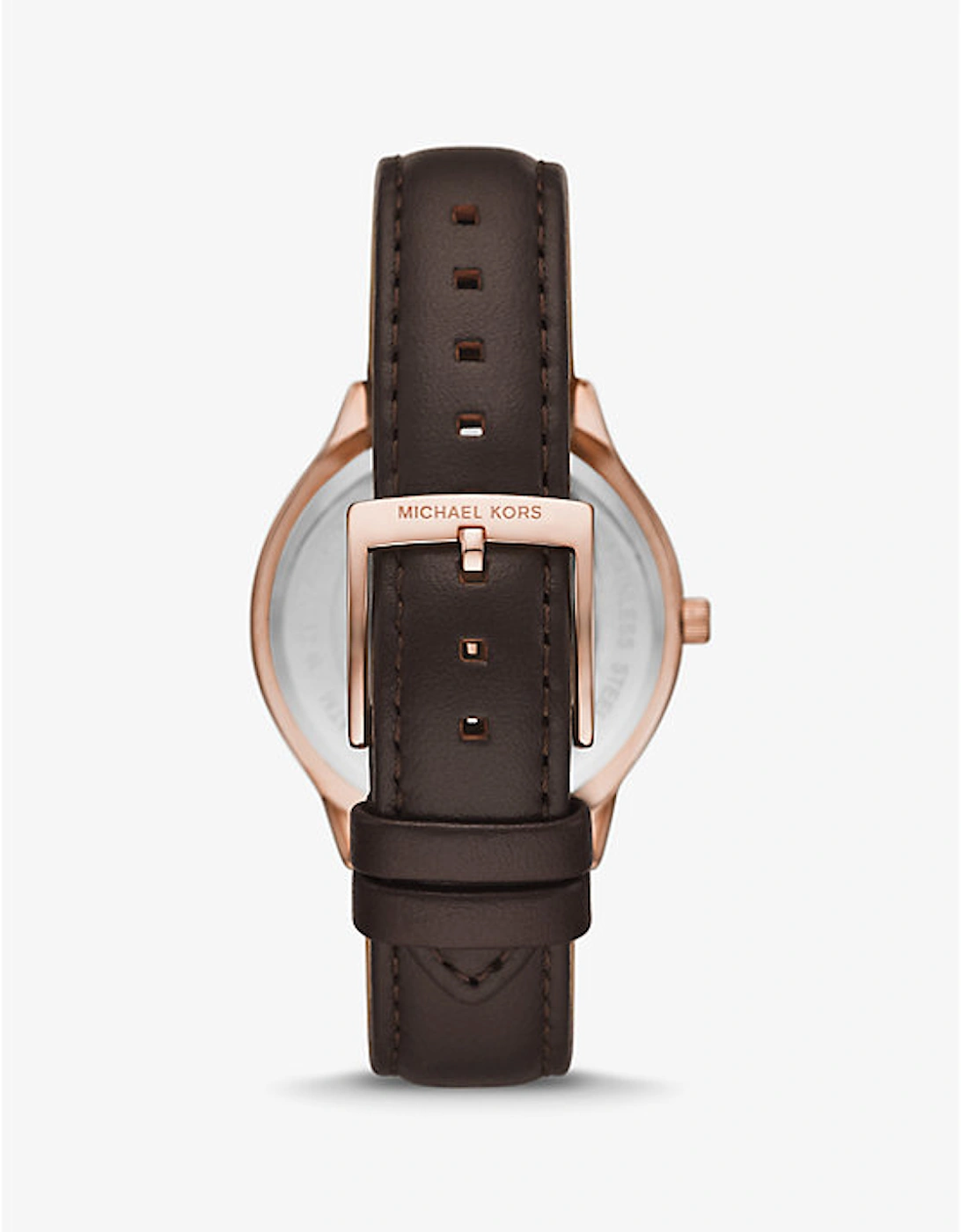 Slim Runway Rose Gold-Tone and Leather Watch