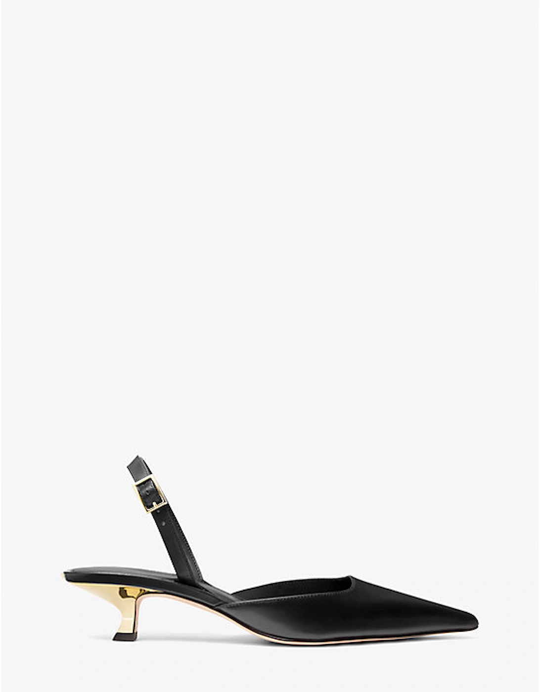 Luna Leather Slingback Kitten Pump