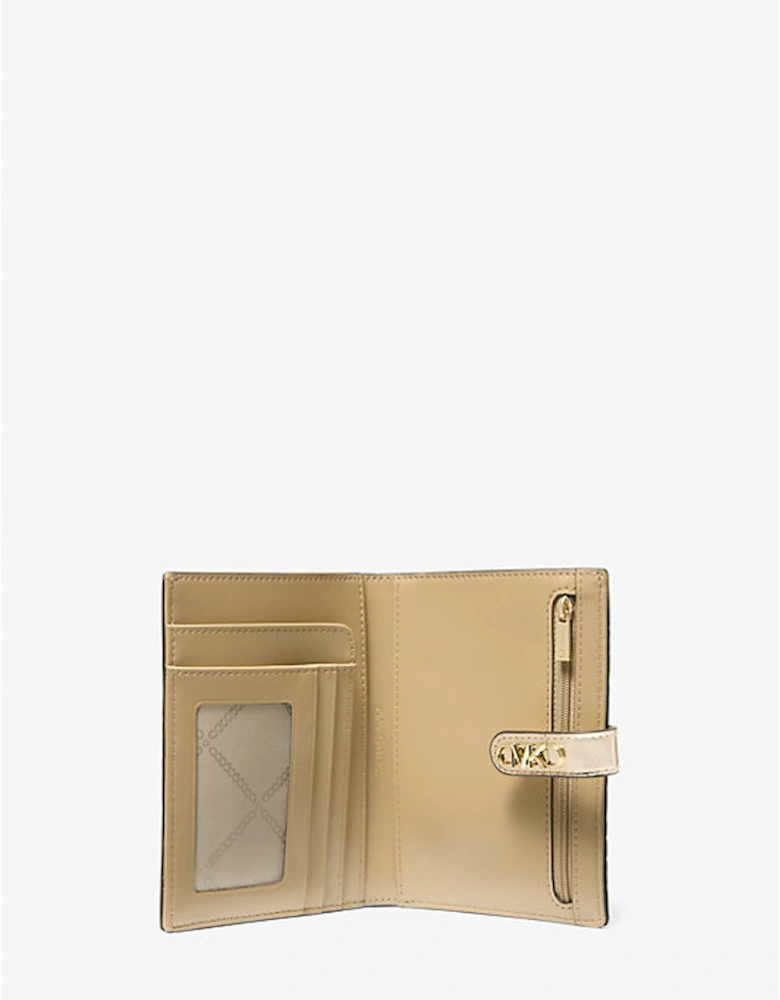 Empire Metallic Crocodile Embossed Leather Passport Wallet