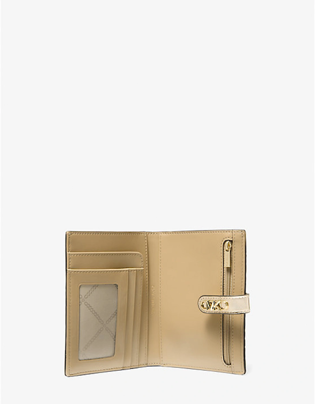 Empire Metallic Crocodile Embossed Leather Passport Wallet