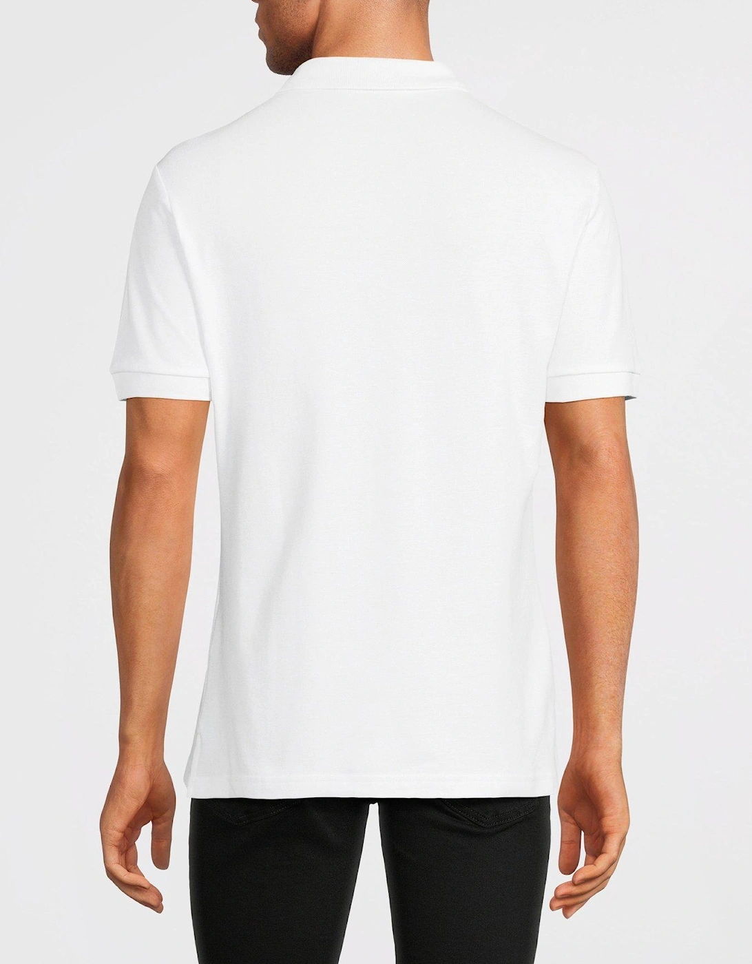 Metal Plaque Logo Polo Shirt - White