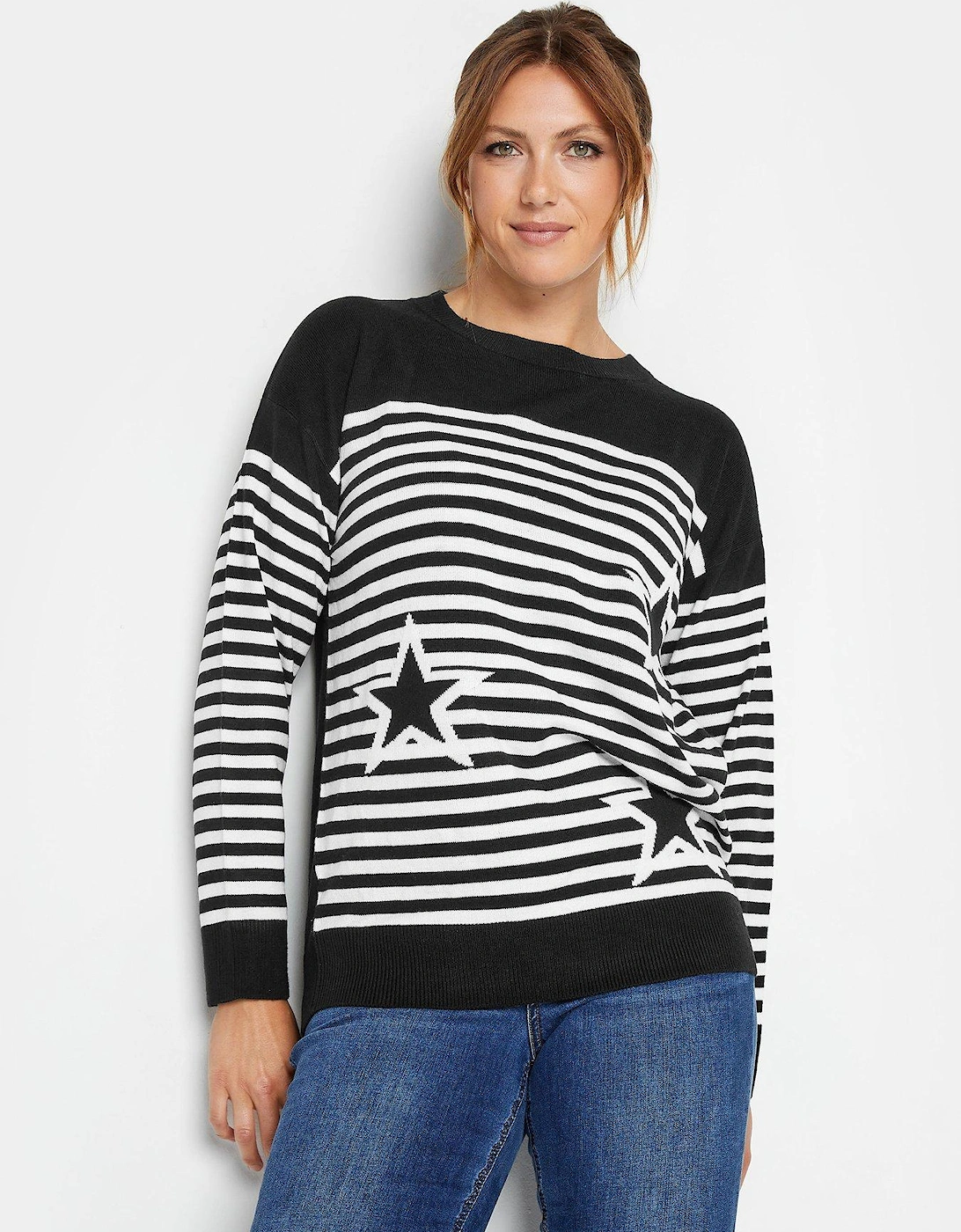 Mono Star Stripe Jumper, 2 of 1