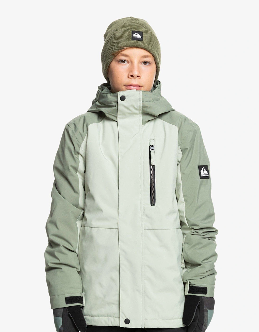 Boys' Mission Colour Block Ski Jacket - Green, 6 of 5