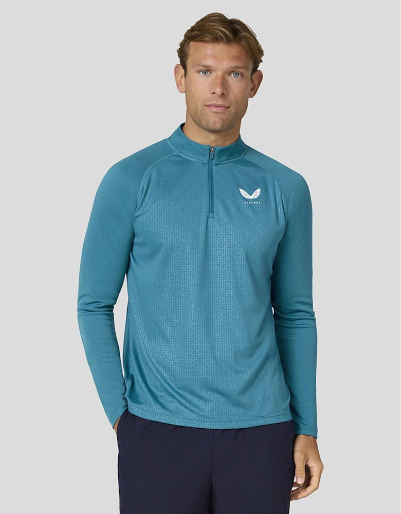 Mens Training Adapt Light Weight 1/4 Zip Top - Dark Green