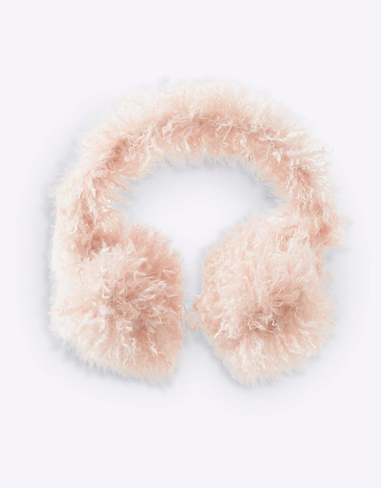 Girls Faux Fur Ear Muff - Pink