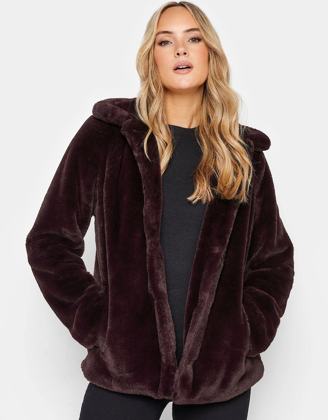 Berry Faux Fur Jacket, 2 of 1