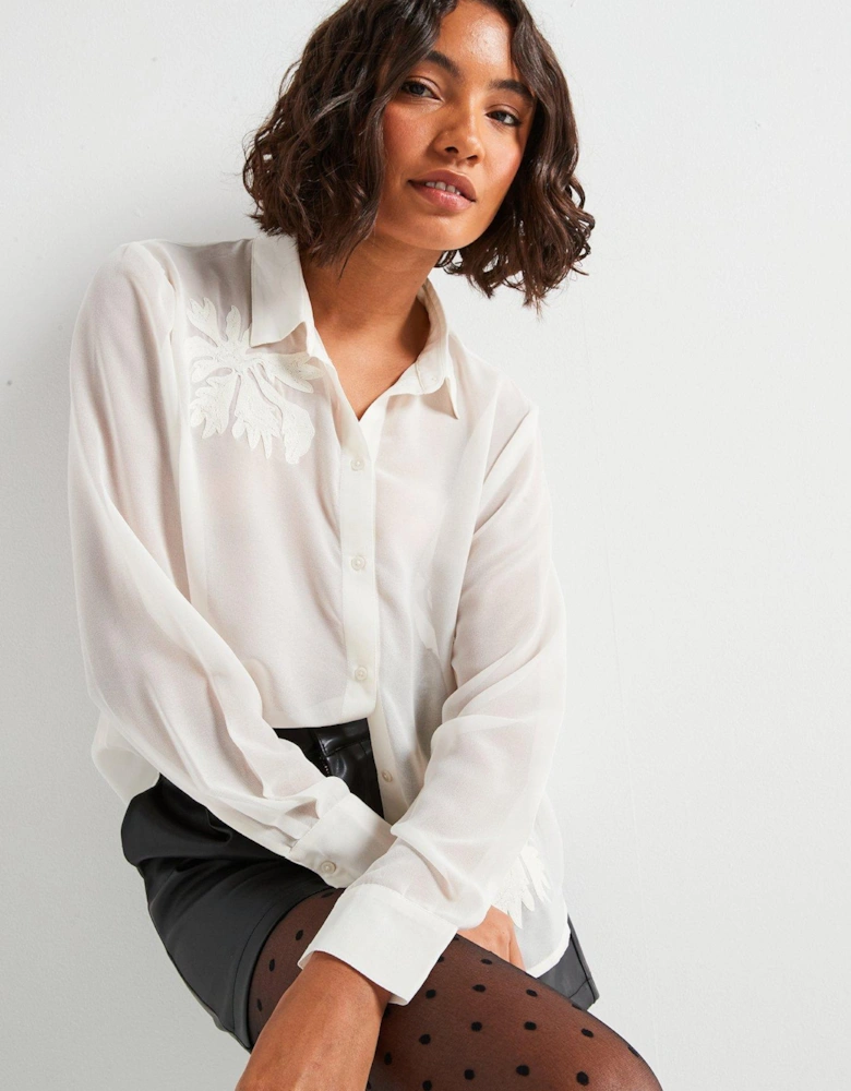 Embroidered Shirt - White