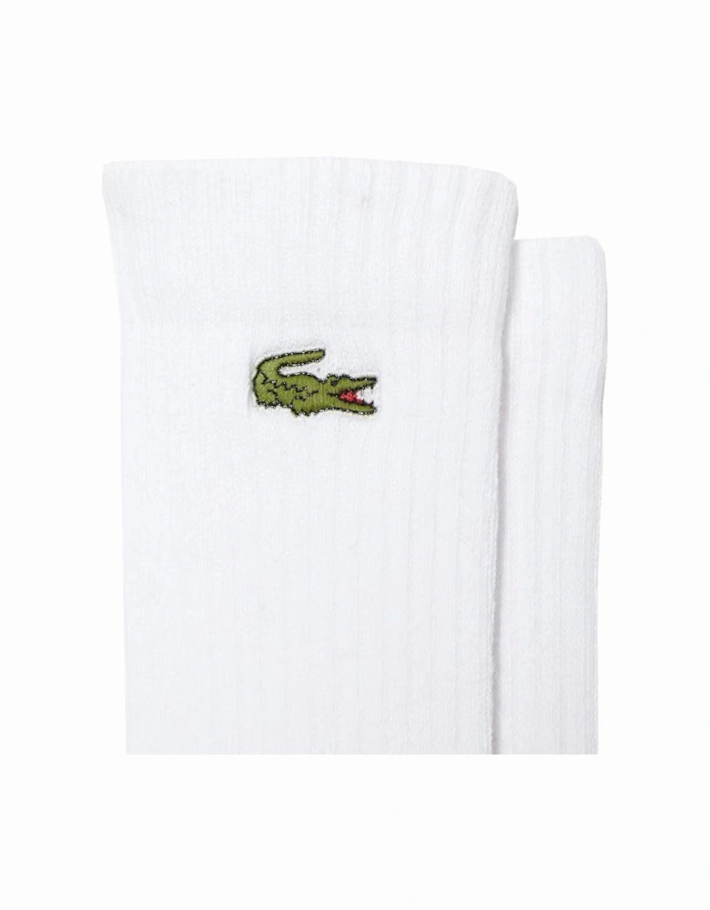 Lacoste Sport 3 Pack High Cut Socks White/White/White