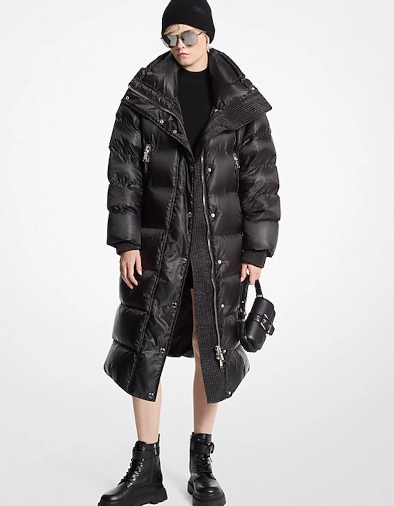 Satin Ciré Puffer Coat