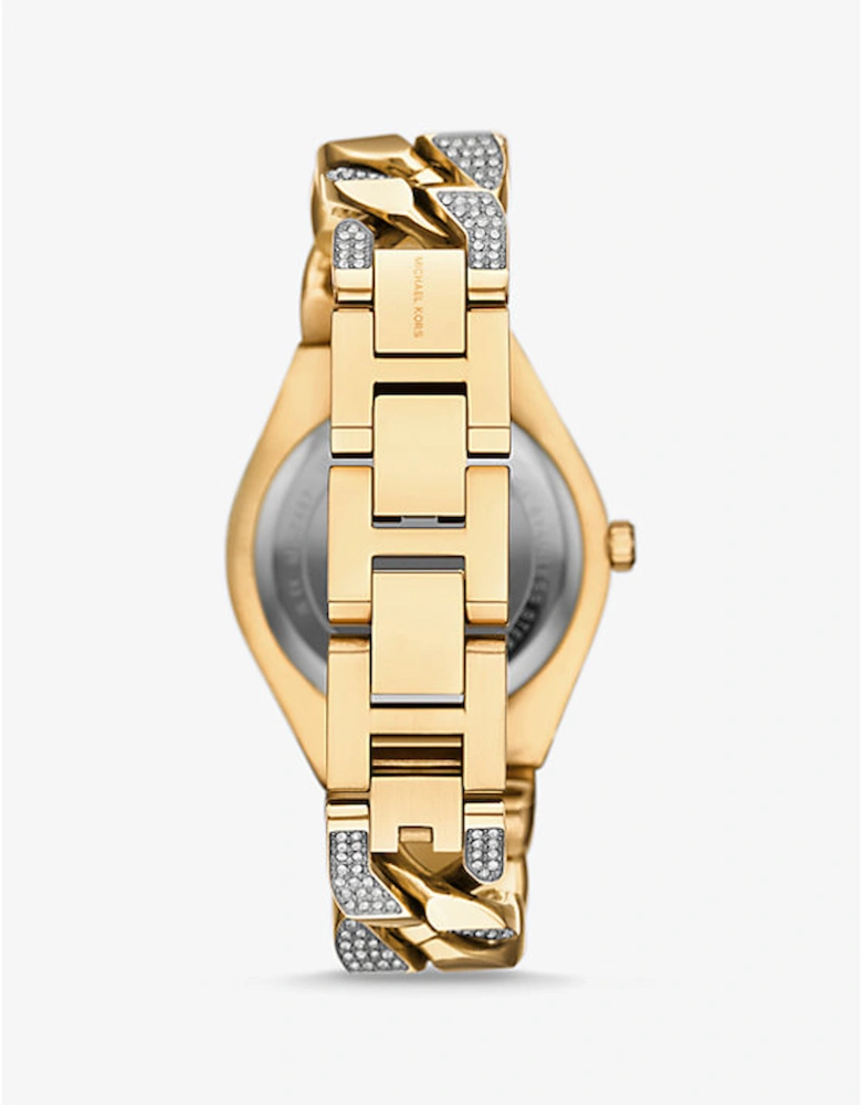 Lennox Pavé Gold-Tone Curb-Link Watch