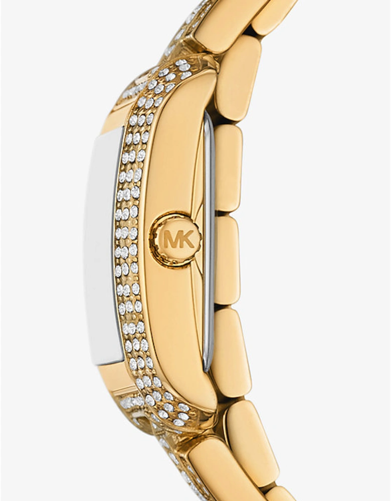Petite Emery Pavé Gold-Tone Double Wrap Watch