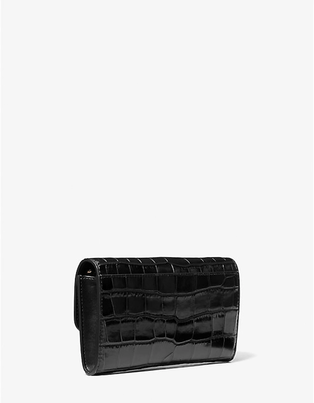 Tribeca Crocodile Embossed Leather Convertible Crossbody Bag