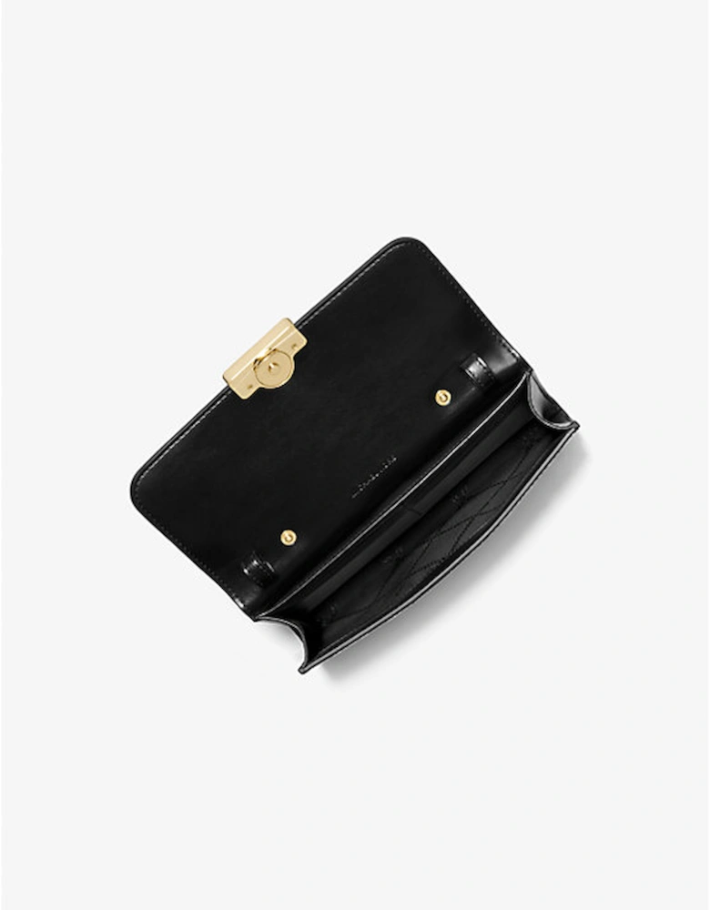 Tribeca Crocodile Embossed Leather Convertible Crossbody Bag