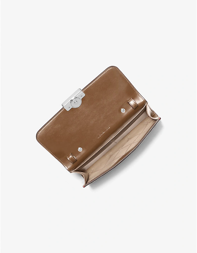 Tribeca Crocodile Embossed Leather Convertible Crossbody Bag