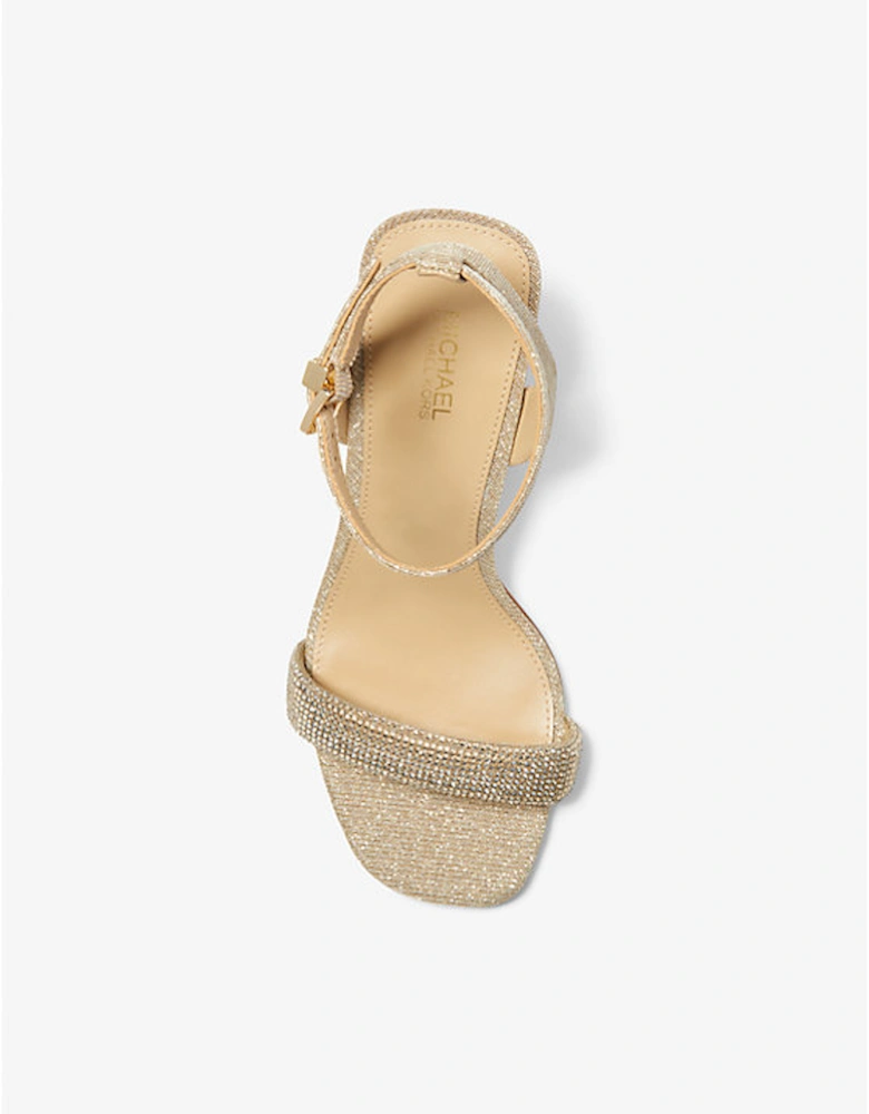 Carrie Embellished Glitter Chain-Mesh Sandal