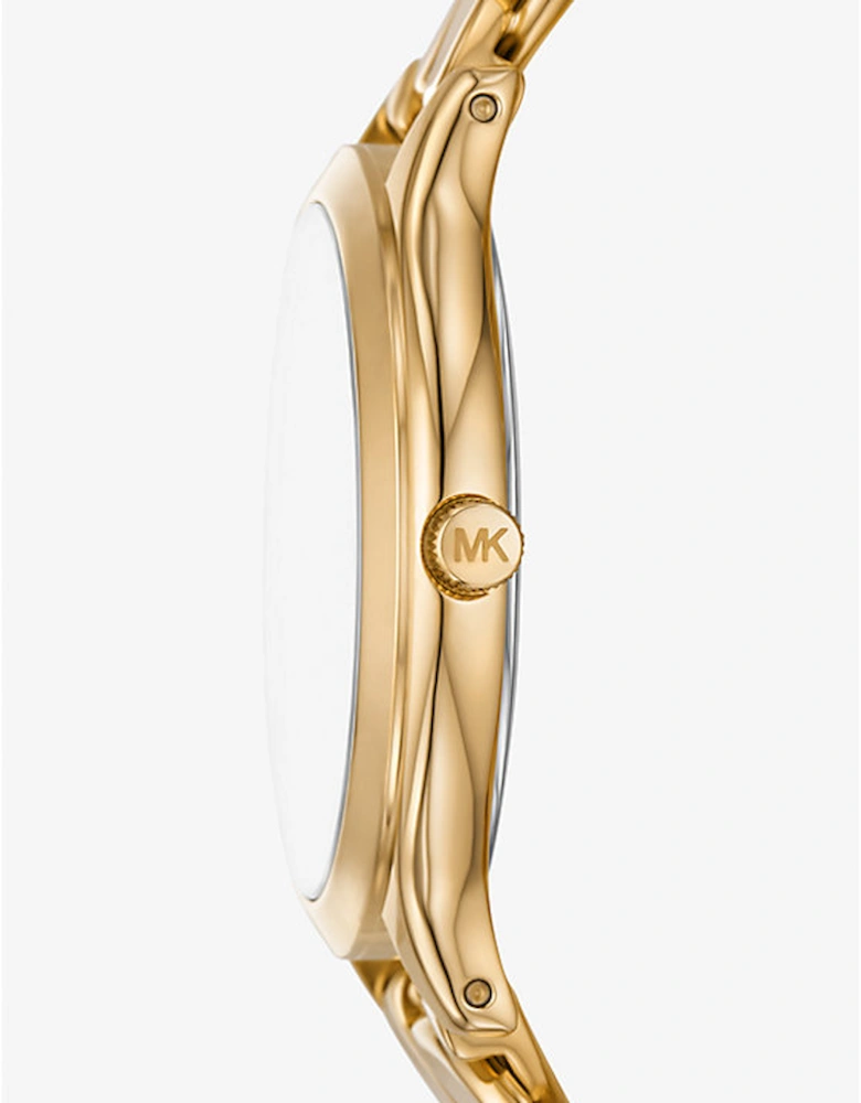 Slim Runway Gold-Tone Curb-Link Watch
