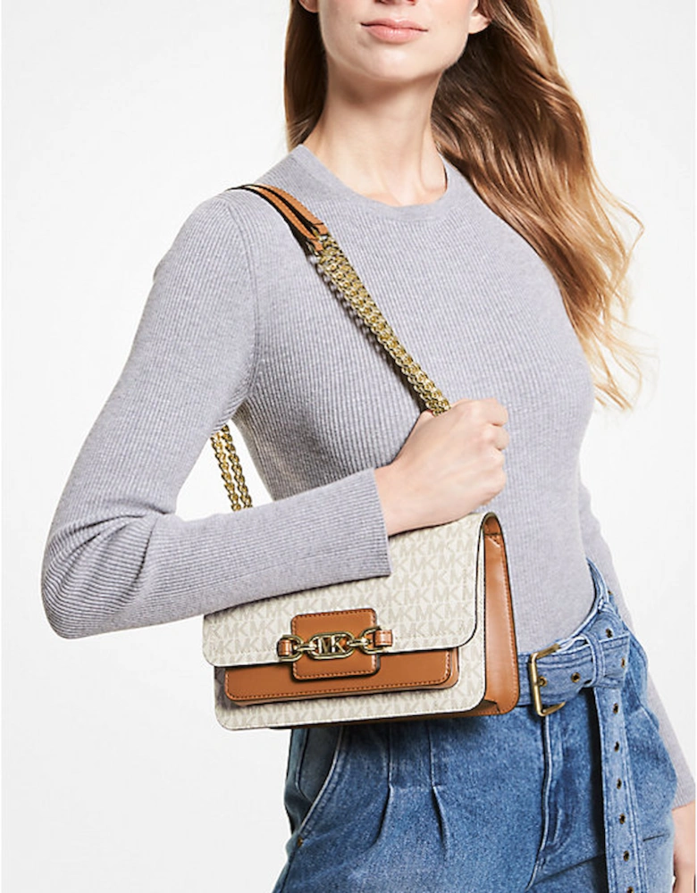Heather Large Logo Shoulder Bag