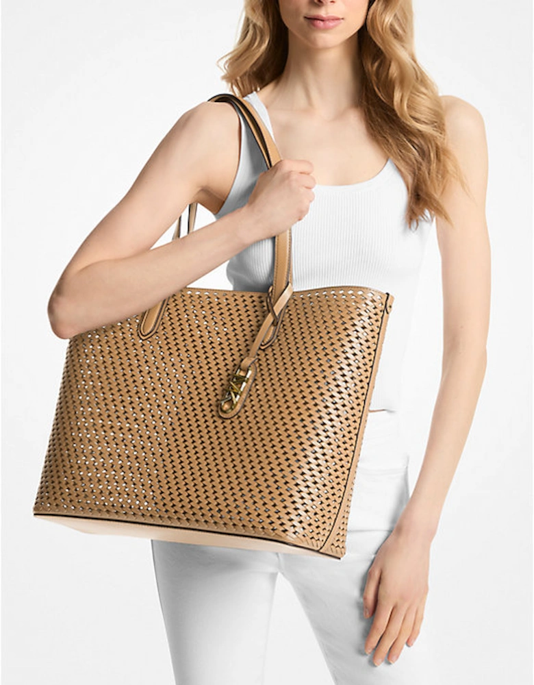 Eliza Extra-Large Hand-Woven Leather Tote Bag