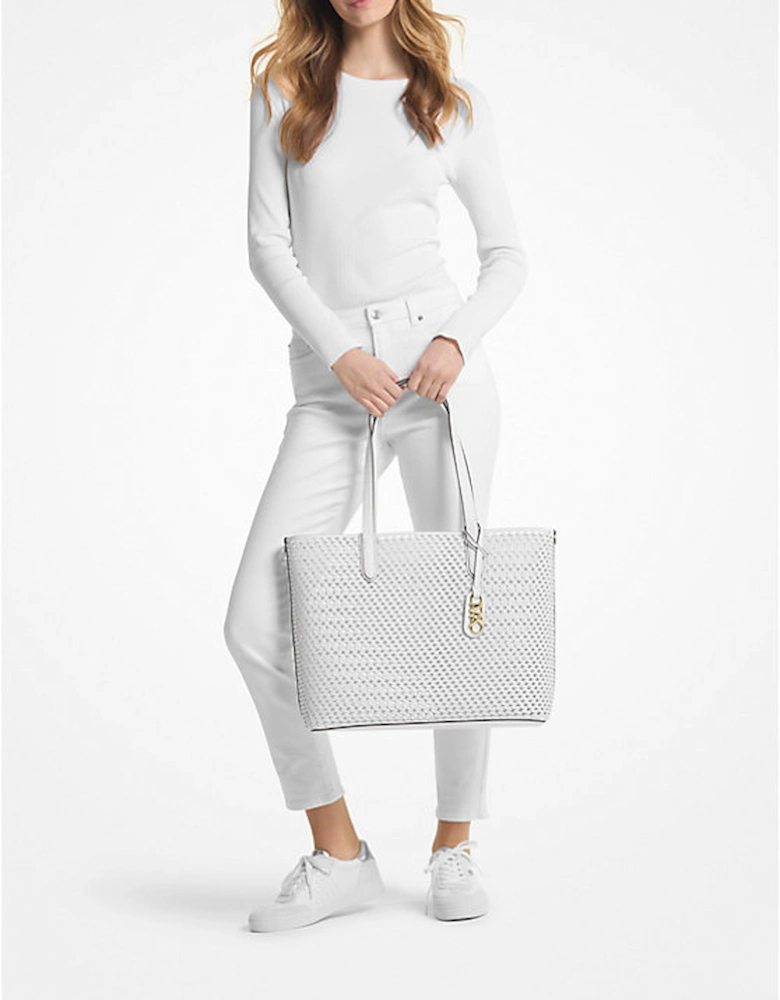 Eliza Extra-Large Hand-Woven Leather Tote Bag