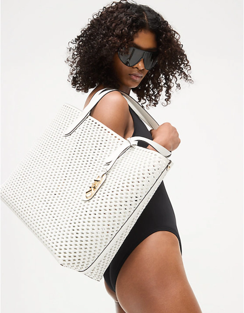 Eliza Extra-Large Hand-Woven Leather Tote Bag