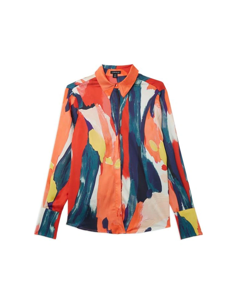 Satin Printed Woven Shirt