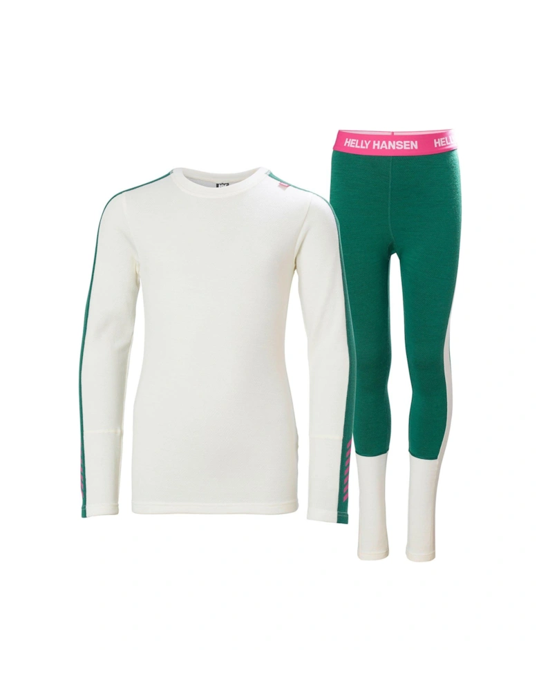 Kids' Unisex Ski Lifa Merino Midweight Set - Green