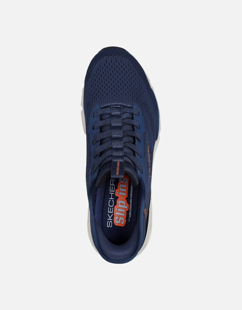 Mens Skech-Air Ventura Vanderway 232447-NVOR Navy/Orange Slip On Shoe