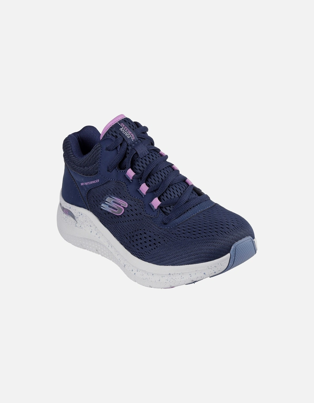 Womens Arch Fit 2.0 Rainy Days 150194-NVPR Navy/Purple Lace Up Shoe, 6 of 5