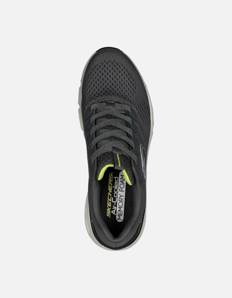 Mens Skech-Air Ventura 232655-CCLM Charcoal/Lime Lace Up Shoe