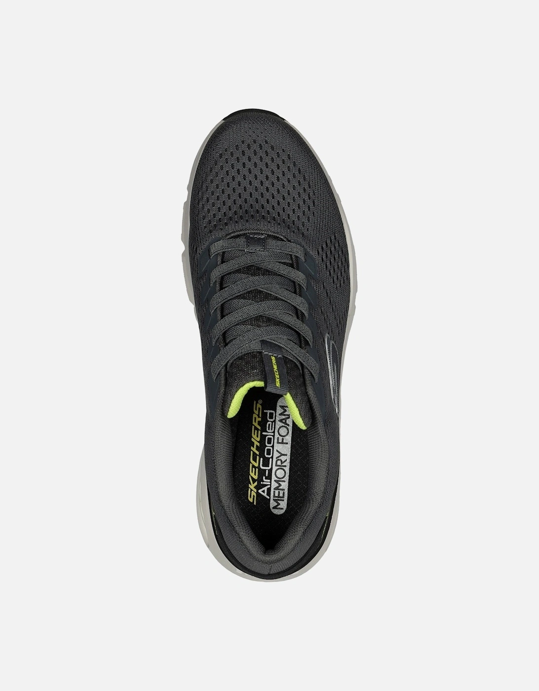 Mens Skech-Air Ventura 232655-CCLM Charcoal/Lime Lace Up Shoe