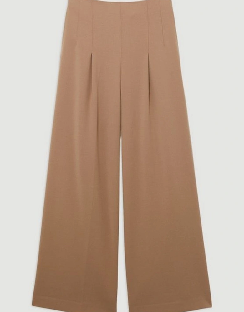 Compact Stretch Essential Wide Leg Tailored Trouser