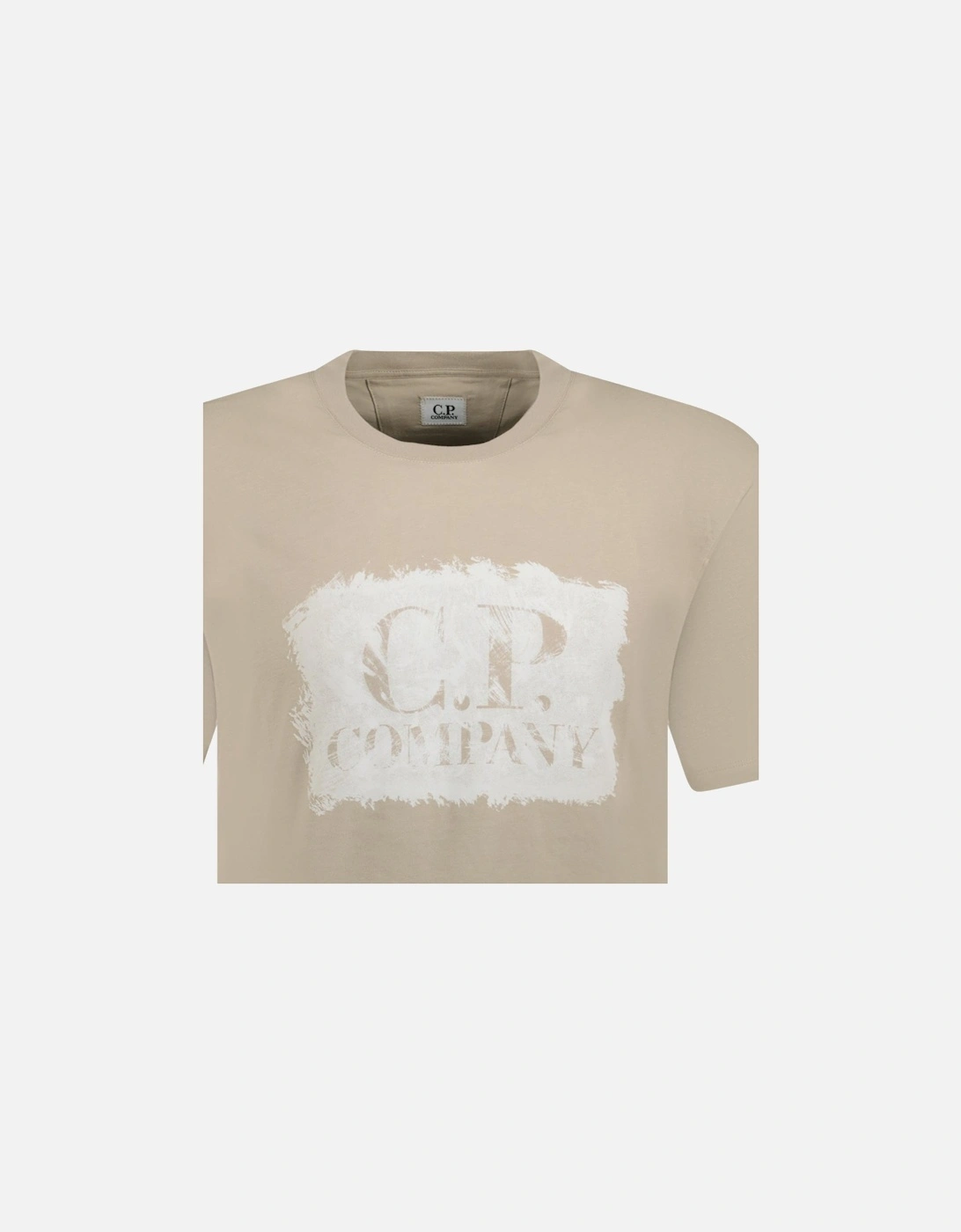 Jersey Graphic Large Logo T-Shirt Beige